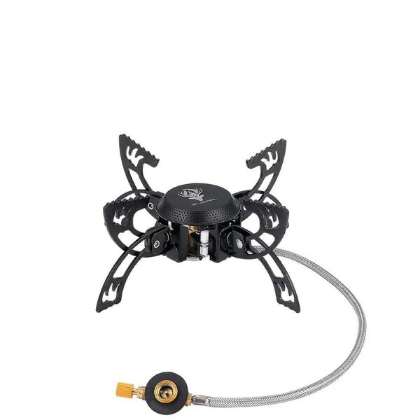 3800W Windproof Camping Stove Lightweight Gas Burner Black