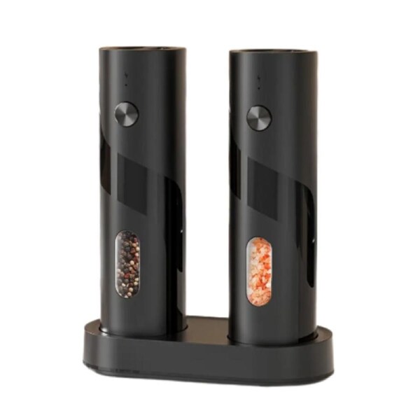 Electric Salt & Pepper Grinder Set with Charging Base (2 pcs)