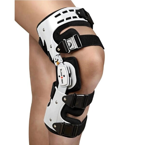 Medical Knee Brace Support Right Leg White
