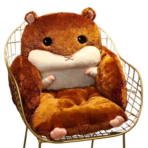 Hamster-Shaped Lazy Sofa Chair with Reading Board