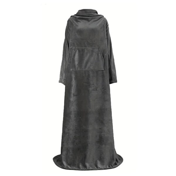 Cozy Flannel Sleeve Blanket for Indoor & Outdoor