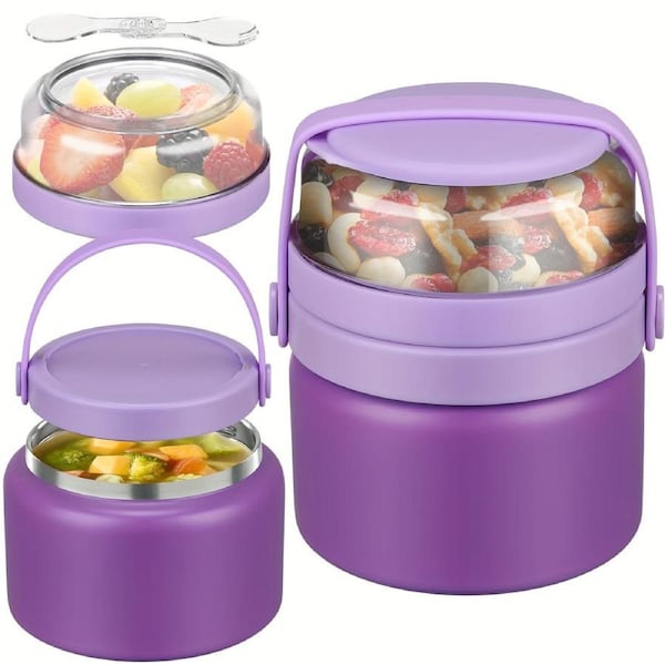 Thermal Jar Insulated Lunch Container Set (2-in-1)