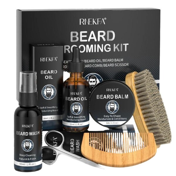 Beard Grooming Kit for Men Trimming & Care Set