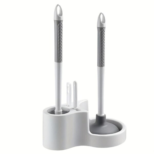 4-in-1 Wall-Mounted Toilet Brush Set