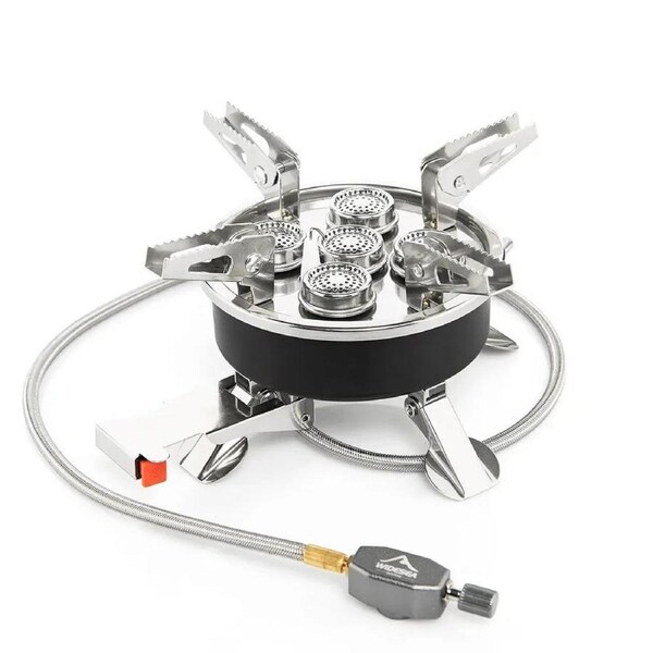High-Power Camping Gas Stove Portable Split Furnace Black