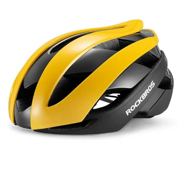 Ultralight Bicycle Helmet Magnetic Snap Closure 58–61cm Yellow