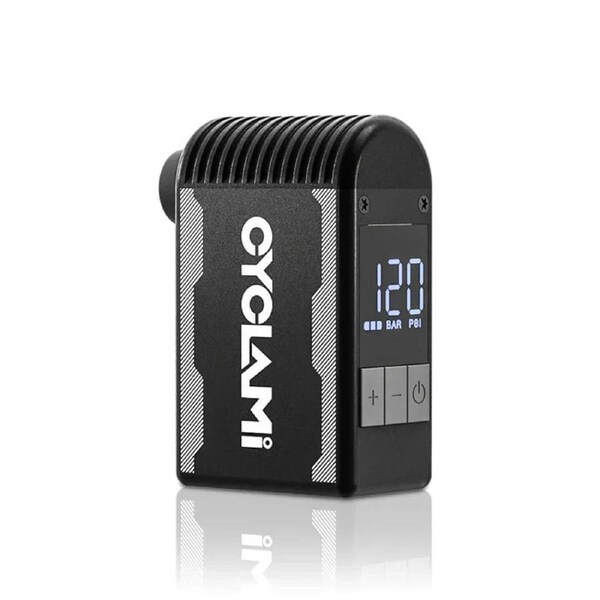 Bike Pump 120 PSI Cordless Air Inflator with Presta Schrader Black