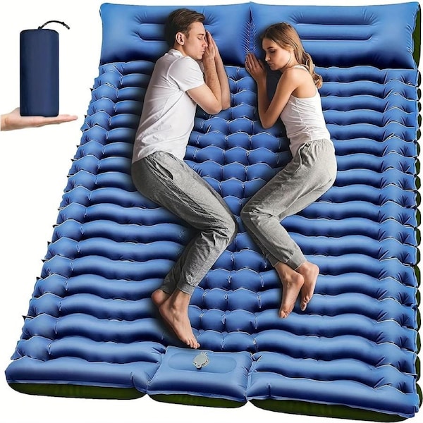 Double Self-Inflating Sleeping Pad with Pillow