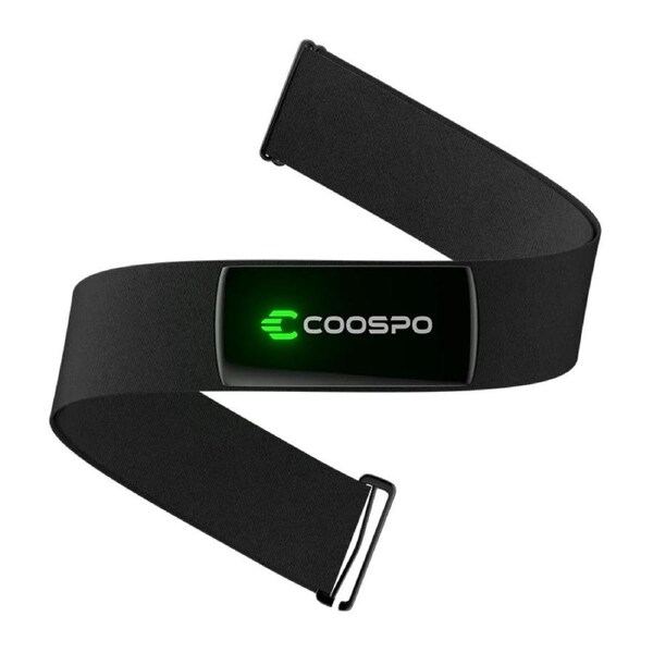 Rechargeable Heart Rate Monitor Chest Strap Bluetooth Black