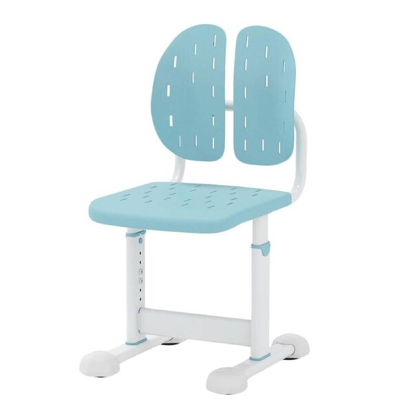 Giantex Computer Chair Study Chair w/Adjustable Height Double Back Support for Girls Boys Blue