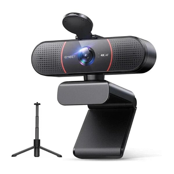4K USB Webcam with Tripod Sony Sensor Autofocus Black