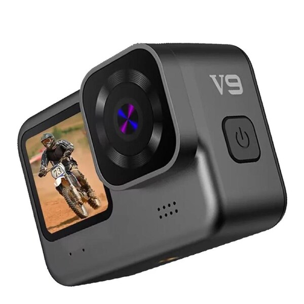 5K Action Camera Dual Screen 60FPS 4K Sports Cam Black