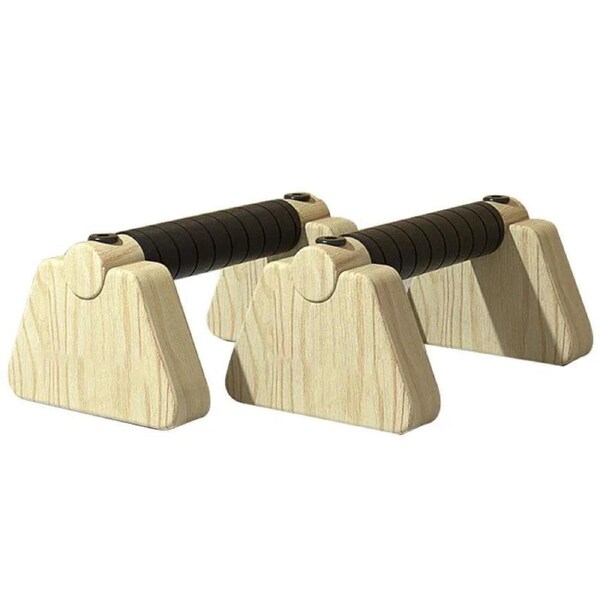 50cm Wooden Push-Up Bars Beech Wood Brown
