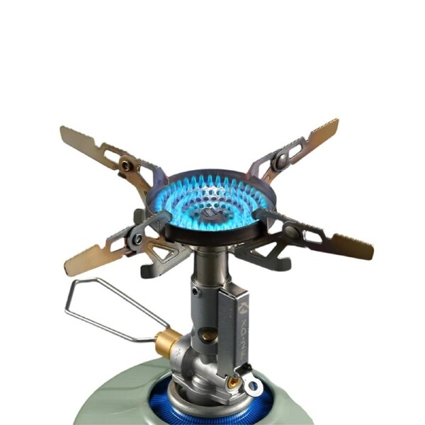 Adjustable Mini Camping Gas Stove Split-Type Burner Silver