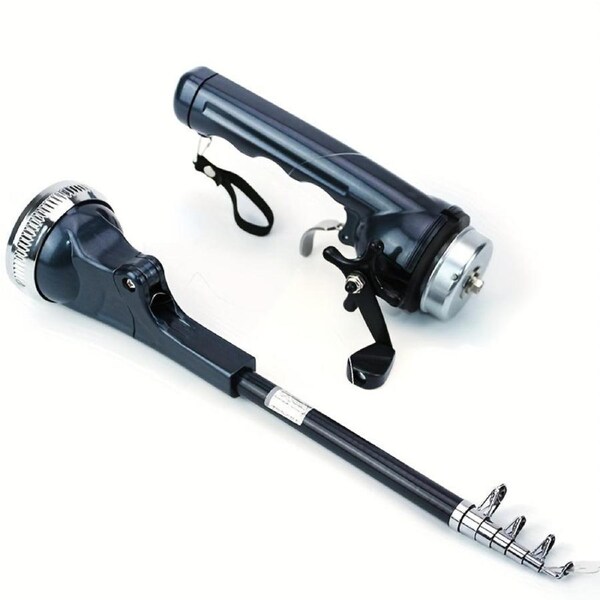 Fishing Rod with Built-in Reel and Line