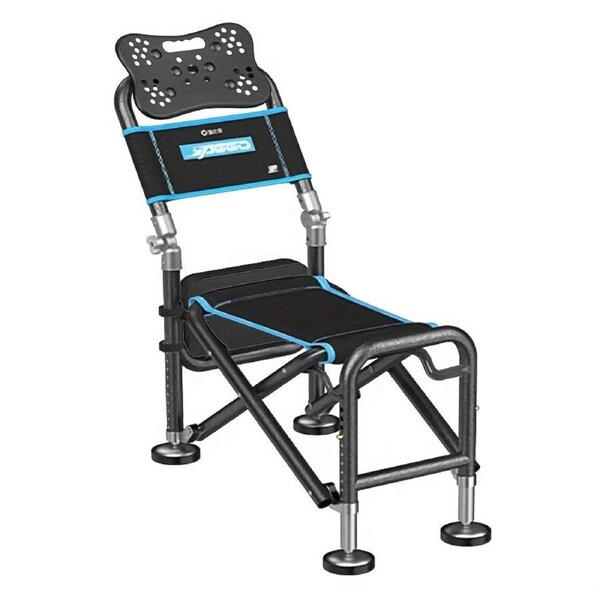 Portable Fishing Chair Adjustable Foldable Black Iron