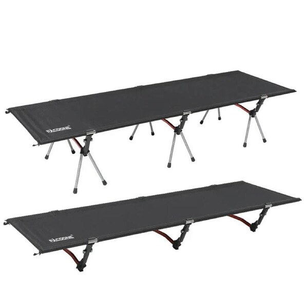 Lightweight Camping Cot Collapsible Sleeping Bed Black