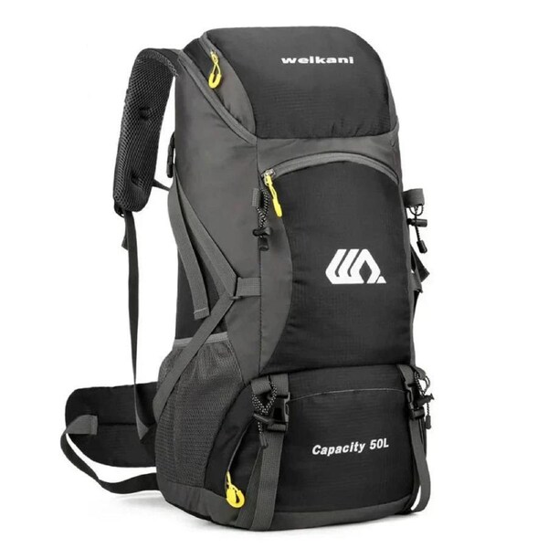 50L Waterproof Travel Backpack Rucksack Black
