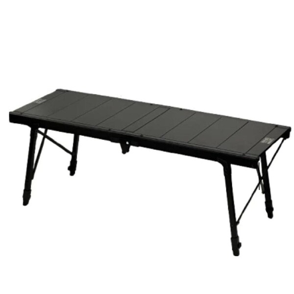 Folding Camping Table Adjustable IGT-Compatible Black