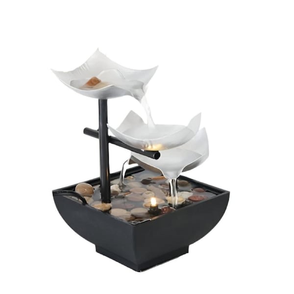 USB Metal Flower Desktop Fountain for Home Office