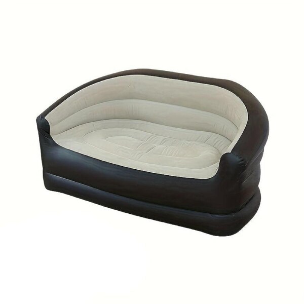 Double Inflatable Folding Sofa Plush Lounge Chair
