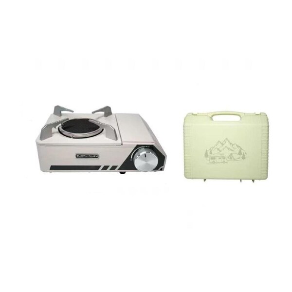 Infrared Camping Stove –Gas Burner with Carry Box White