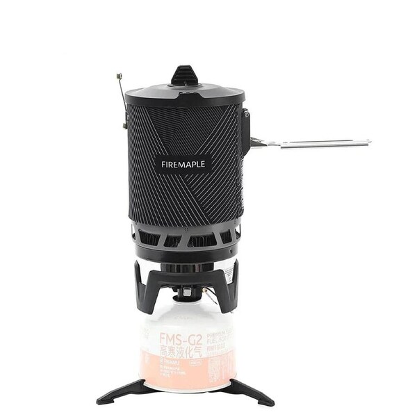 All-in-One Camping Stove with Piezo Ignition Black