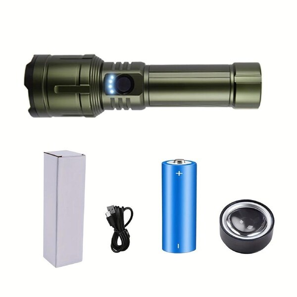 Flashlight Rechargeable with Fresnel Lens