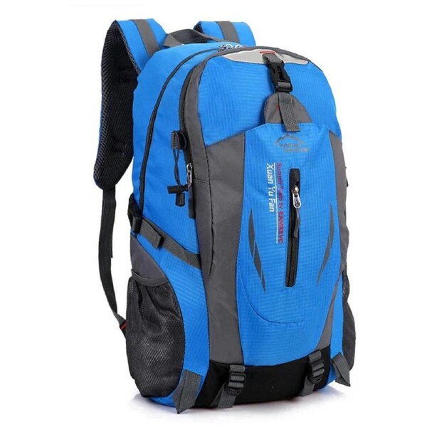 Hiking Backpack Nylon Bag Blue