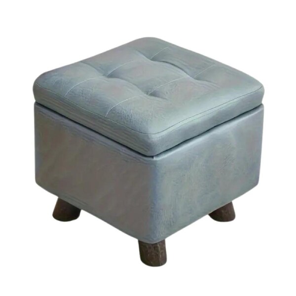Multifunctional Storage Stool Cushioned Flip-Top Organizer