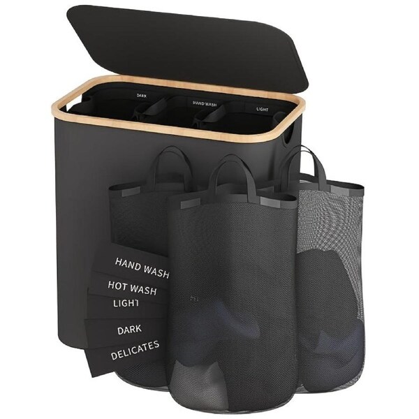 Laundry Basket with Lid & Bags