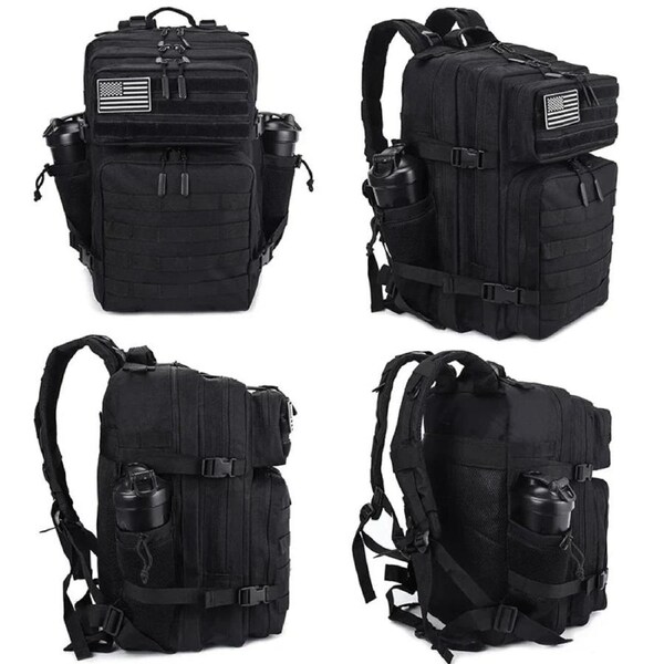 45L Tactical Backpack with Built-In Cooler Black