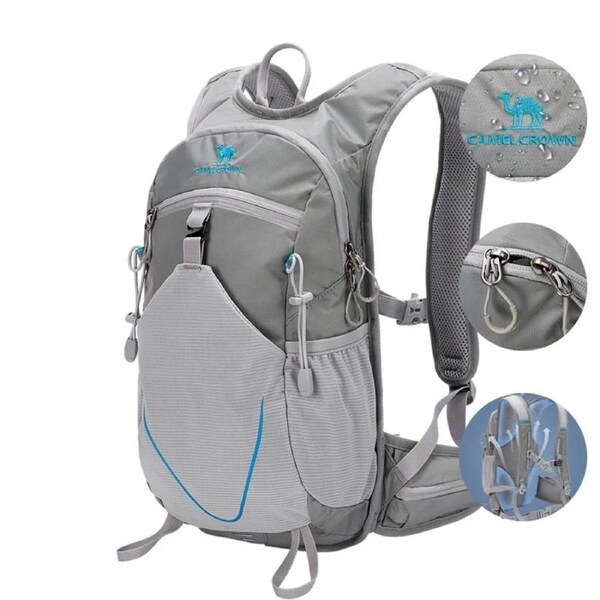 12L Waterproof Mountaineering Backpack Grey