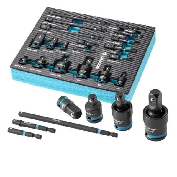 Impact Socket Adapter with Hex Drive Set (20pcs)