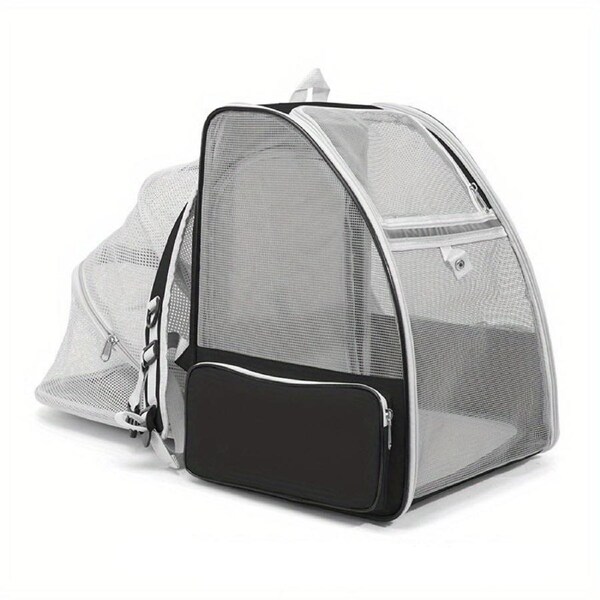 Expandable Cat Backpack Carrier with 3-Sided Mesh