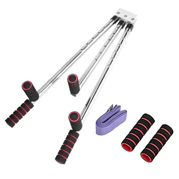 3-Bar Leg Stretcher 6-Hole Adjustment Red