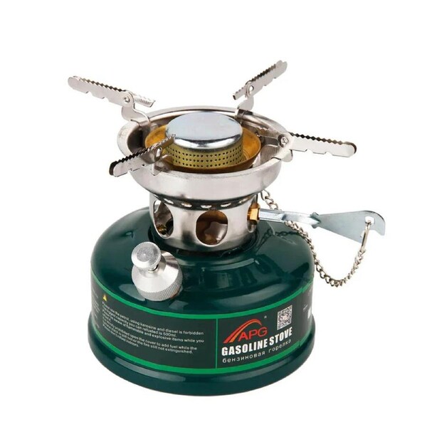 Camping Gasoline Stove with Silencer Green