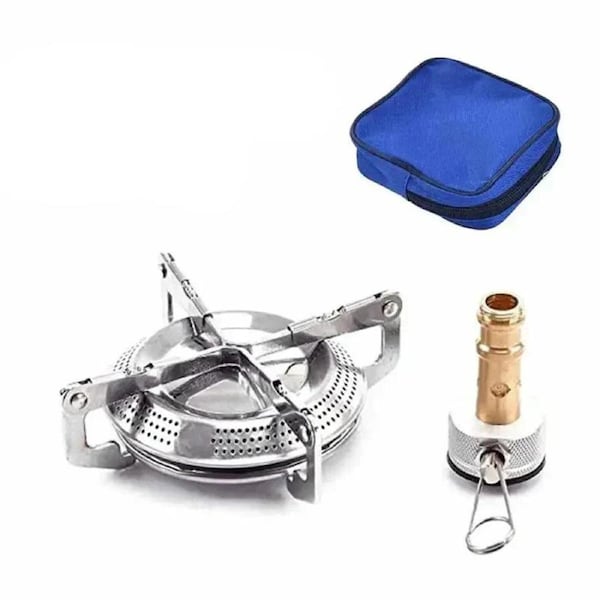 Portable Foldable Camping Gas Stove Silver