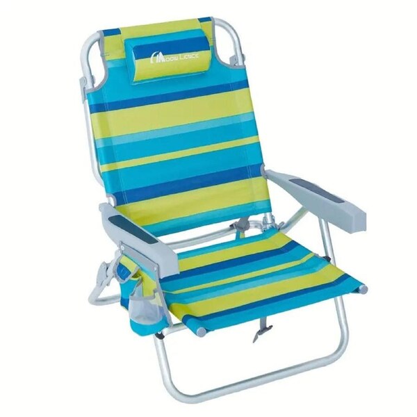 Beach Chair Foldable Outdoor Seat with Armrests