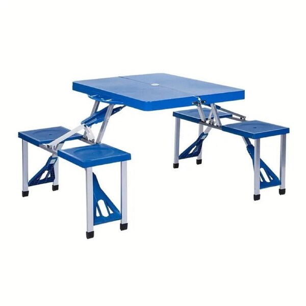 Folding Camping Table with Storage Mesh