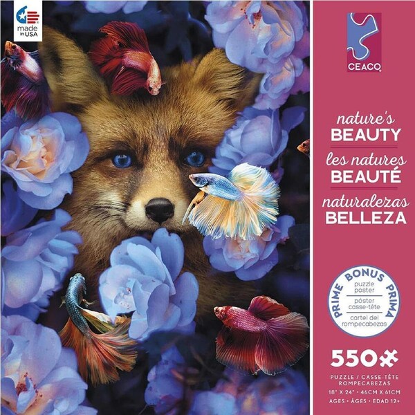 Ceaco Natures Beauty Fox & Fish Jigsaw Puzzle 550 Pieces (CEA2452-4)