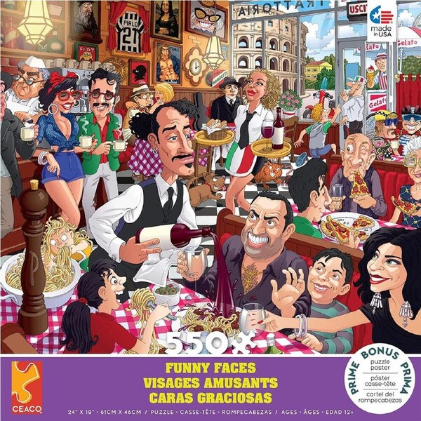 Ceaco Funny Faces Italy Jigsaw Puzzle incl Poster 550 Pieces (CEA2443-3)