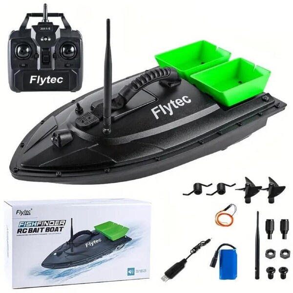 Remote Control Fishing Bait Boat Double Compartment