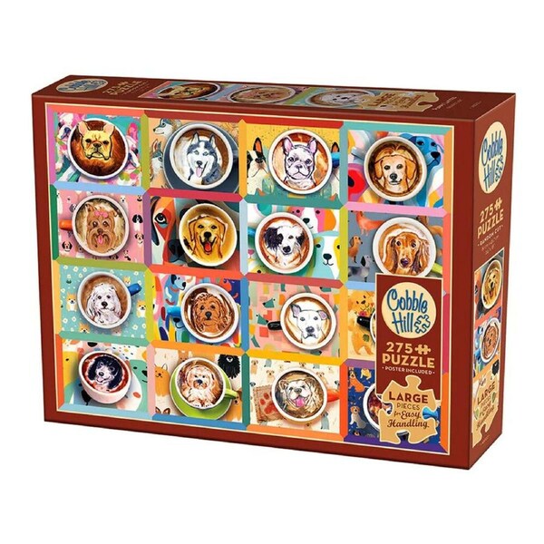 Cobble Hill Puppy Lattes Large Pieces Jigsaw Puzzle 275 Piece (COB48032)