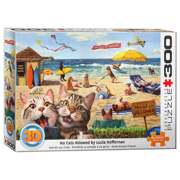Eurographics No Cats Allowed 3D Jigsaw Puzzle XL 300 Pieces (EUR65879)