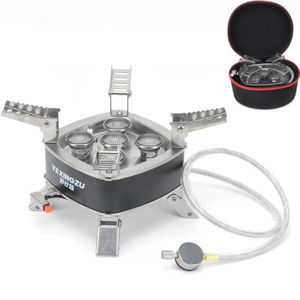 12800W Outdoor Camping Gas Stove Grey