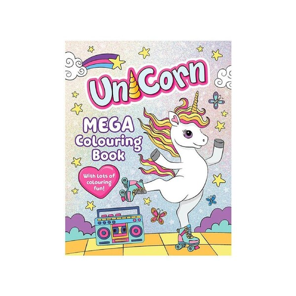 Lake Press Unicorn Mega Colouring Book Paperback (LAK240518)