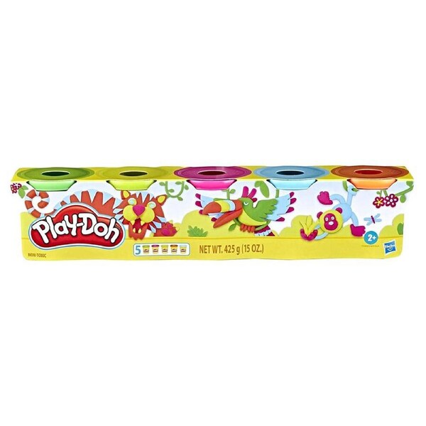Play-Doh 5 Tub Packs Craft Set for Ages 2+ Assorted (HASE5369)
