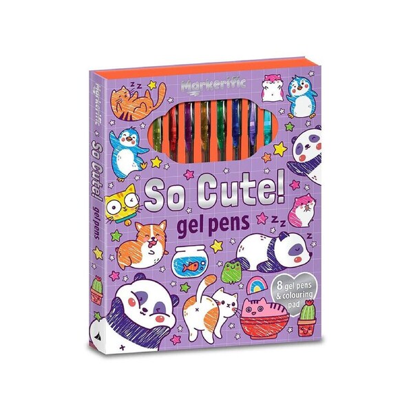 Lake Press Markerific So Cute! Gel Pens & Colouring Pad (LAK238331)