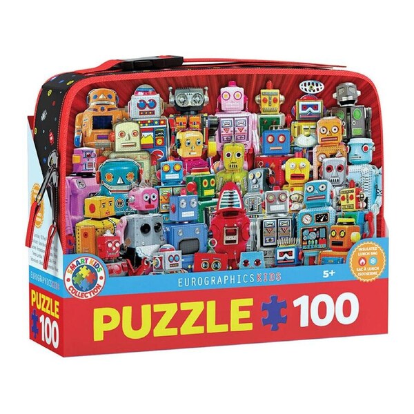 Eurographics Robots Jigsaw Puzzle in Lunch Bag 100 Pieces (EUR65827)
